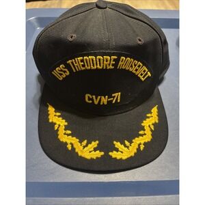 USS Theodore Roosevelt CVN 71 Hat New Era Pro Model USA Navy Gold Leaf Visor